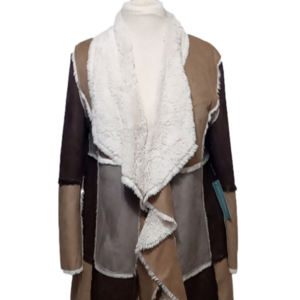 Coldwater Creek Faux Suede Open Front Coat Petite Small